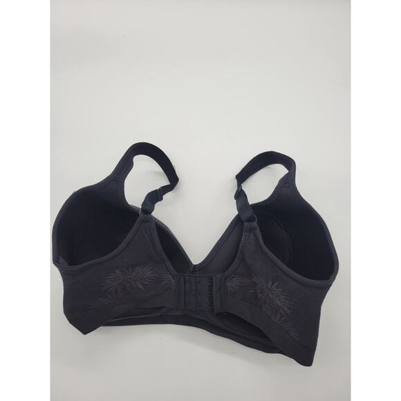 Bali Comfort Revolution Black Adjustable Strap Wire Free Bra Size 36DD - Picture 2 of 8